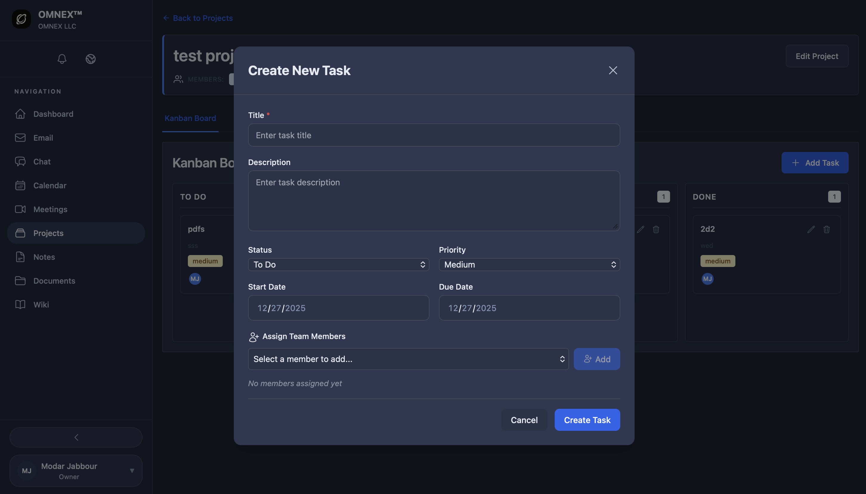 Plan Work with Projects & Tasks